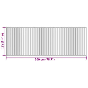 Brauner Bambus Teppich 70x200 cm