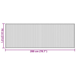Bambus Teppich Hell 70x200 cm