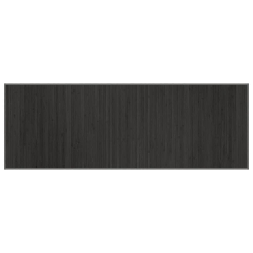 Grauer Bambus Teppich 70x200 cm