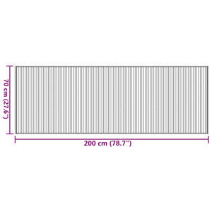 Dunkelbrauner Bambus Teppich 70x200 cm
