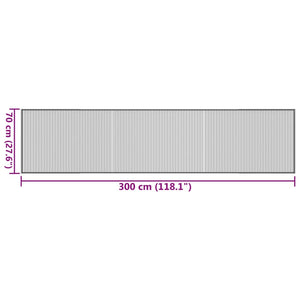 Schwarzer Bambus Teppich 70x300 cm