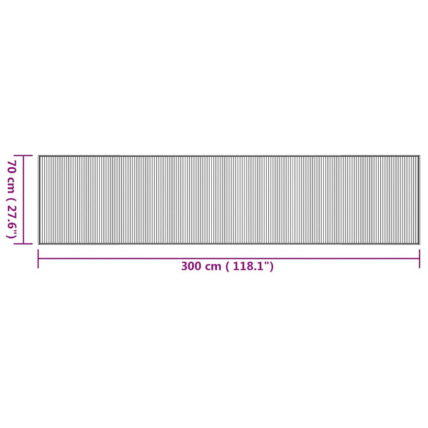 Bambus Teppich Natur 70x300 cm