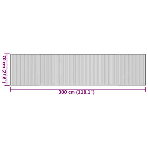 Bambus Teppich Braun 70x300 cm