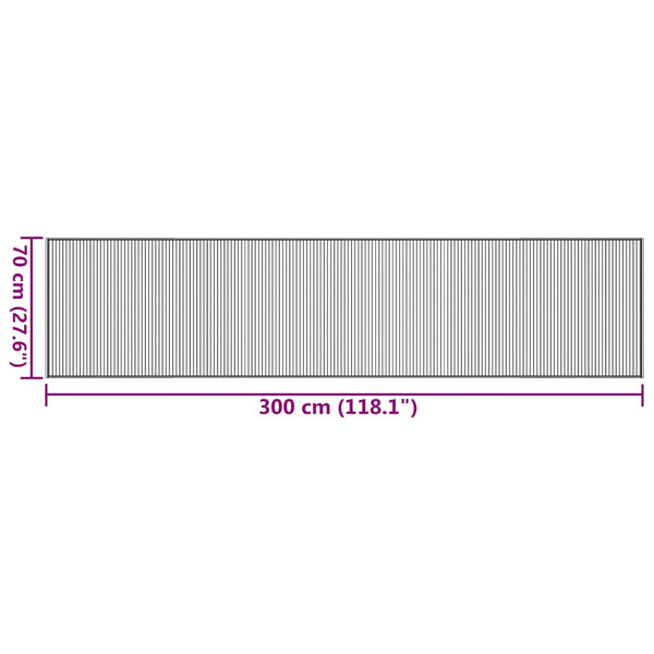 Bambus Teppich Braun 70x300 cm