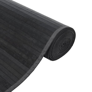 Grauer Bambus Teppich 70x300 cm