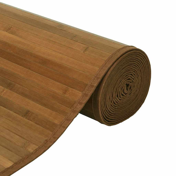 Brauner Bambus Teppich 70x400 cm