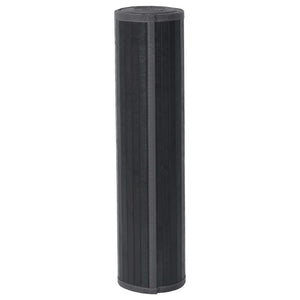 Grauer Bambus Teppich 70x400 cm