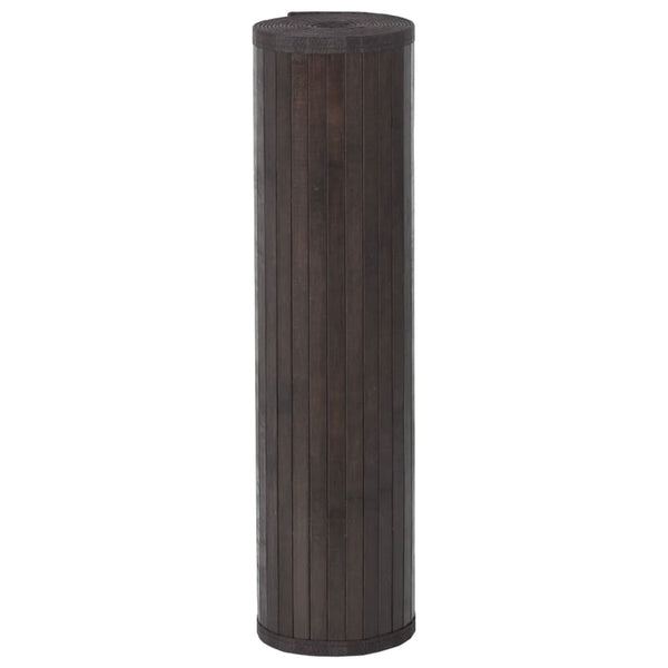 Dunkelbrauner Bambus Teppich 70x400 cm