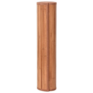Rechteckiger Teppich Braun 70x500 cm Bambus