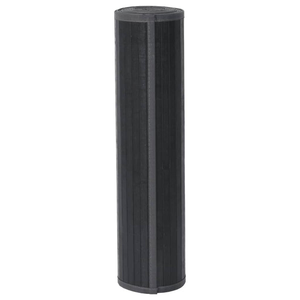 Grauer Bambus Teppich 70x500 cm