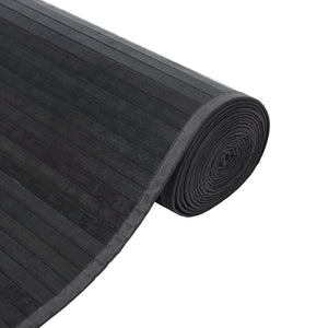 Grauer Bambus Teppich 70x500 cm