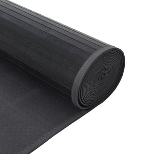 Grauer Bambus Teppich 70x500 cm