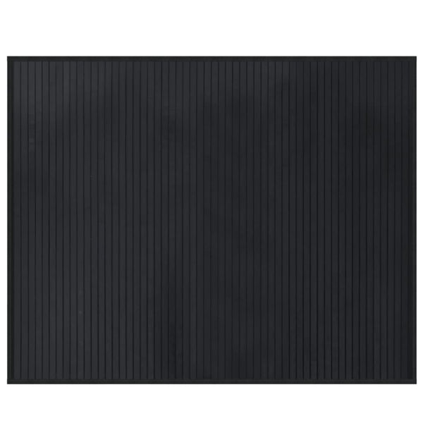 Schwarzer Bambus Teppich 80x100 cm