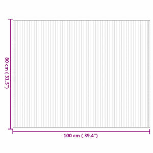 Bambus Teppich Natur Rechteckig 80x100 cm