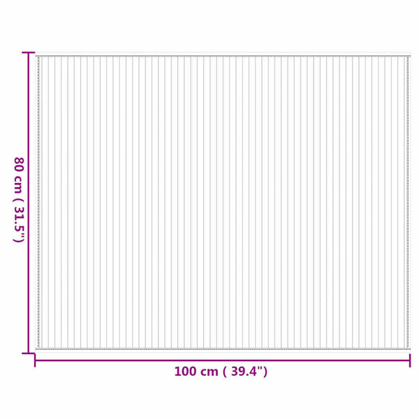 Bambus Teppich Natur Rechteckig 80x100 cm