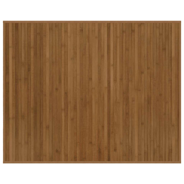 Rechteckiger Bambus Teppich Braun 80x100 cm