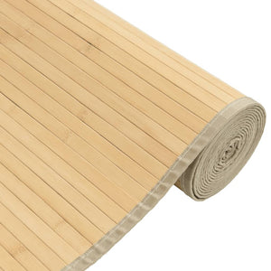Bambus Teppich Hell 80x100 cm