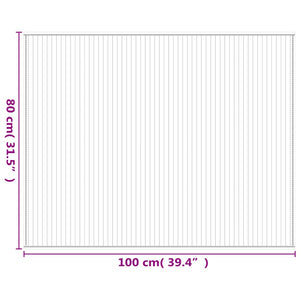 Bambus Teppich Hell 80x100 cm