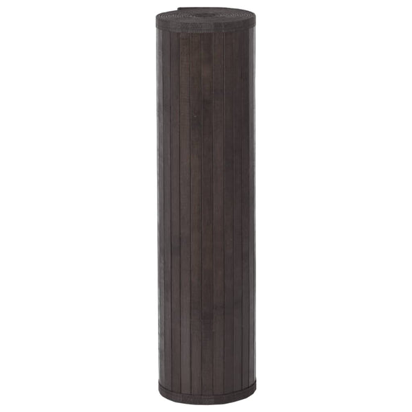 Dunkelbrauner Bambus Teppich 80x100 cm