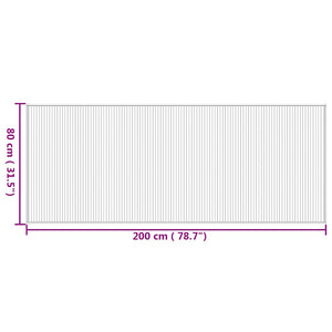 Bambus Teppich Natur 80x200 cm