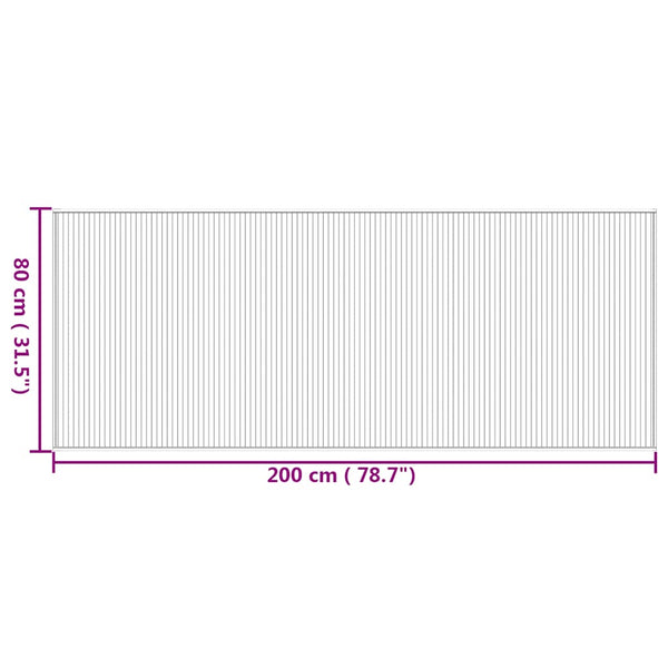 Bambus Teppich Natur 80x200 cm