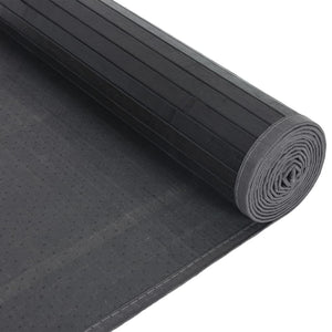 Grauer Bambus Teppich 80x200 cm