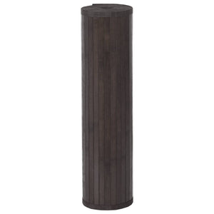 Dunkelbrauner Bambus Teppich 80x200 cm