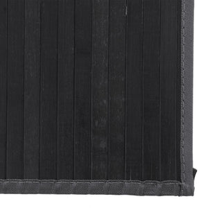 Schwarzer Bambus Teppich 80x300 cm
