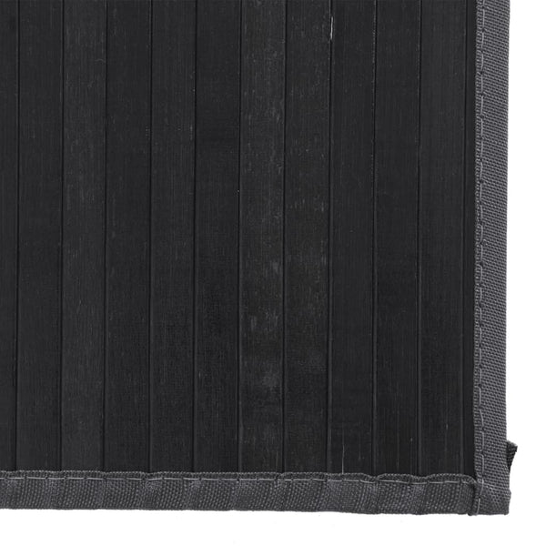 Schwarzer Bambus Teppich 80x300 cm