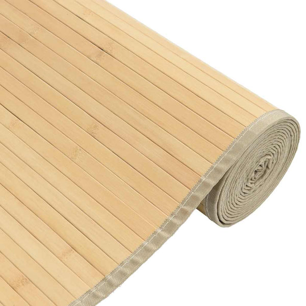 Bambus Teppich Hell Natur 80x300 cm