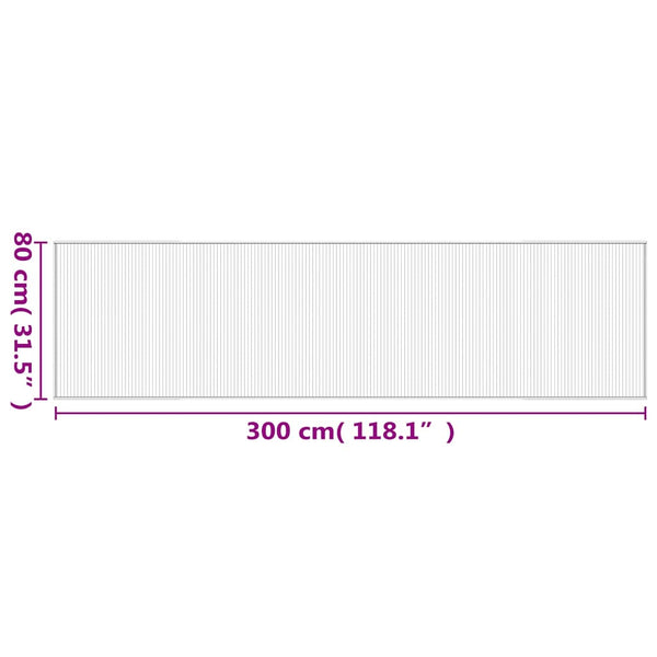 Bambus Teppich Hell Natur 80x300 cm