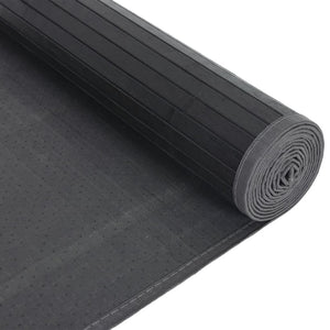 Grauer Bambus Teppich 80x300 cm