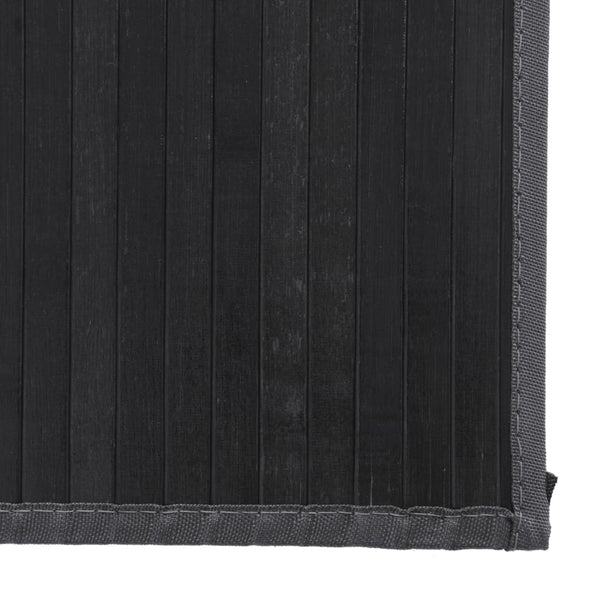 Grauer Bambus Teppich 80x300 cm