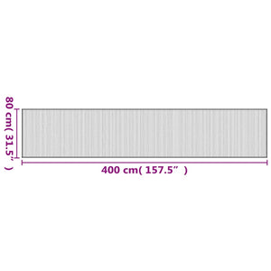 Schwarzer Bambus Teppich 80x400 cm