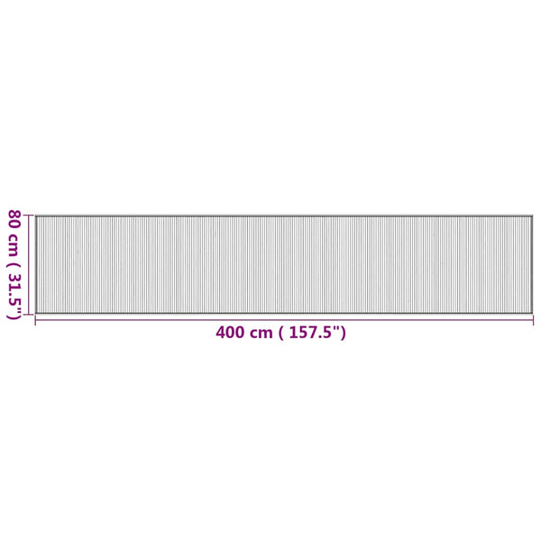 Bambus Teppich Natur 80x400 cm