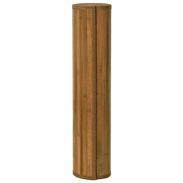 Rechteckiger Bambus Teppich Braun 80x400 cm