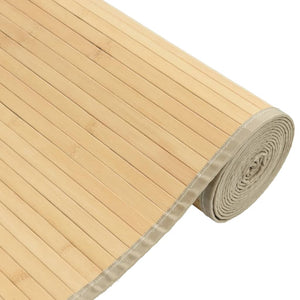 Bambus Teppich Hell Natur 80x400 cm