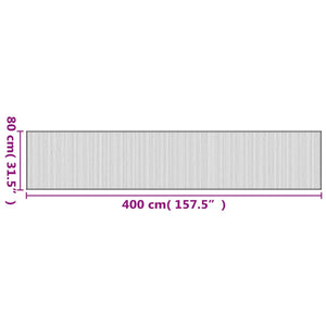 Bambus Teppich Hell Natur 80x400 cm