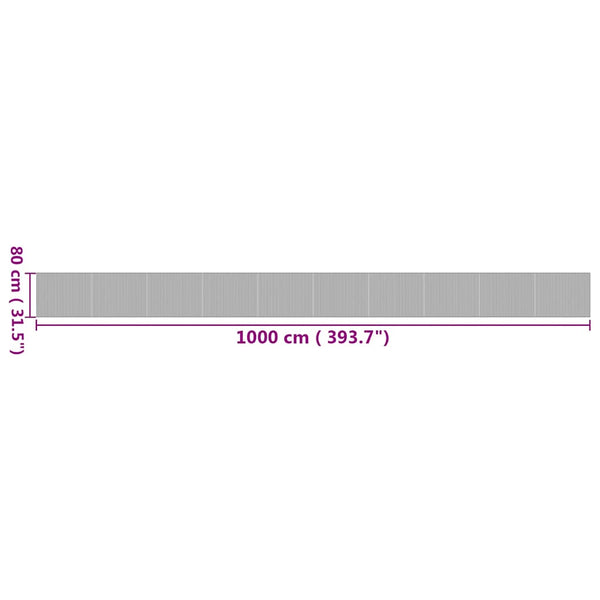 Bambus Teppich Natur 80x1000 cm