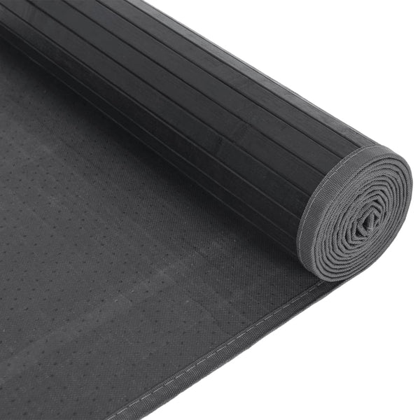Grauer Bambus Teppich 80x1000 cm