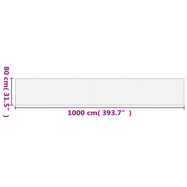 Dunkelbrauner Bambus Teppich 80x1000 cm