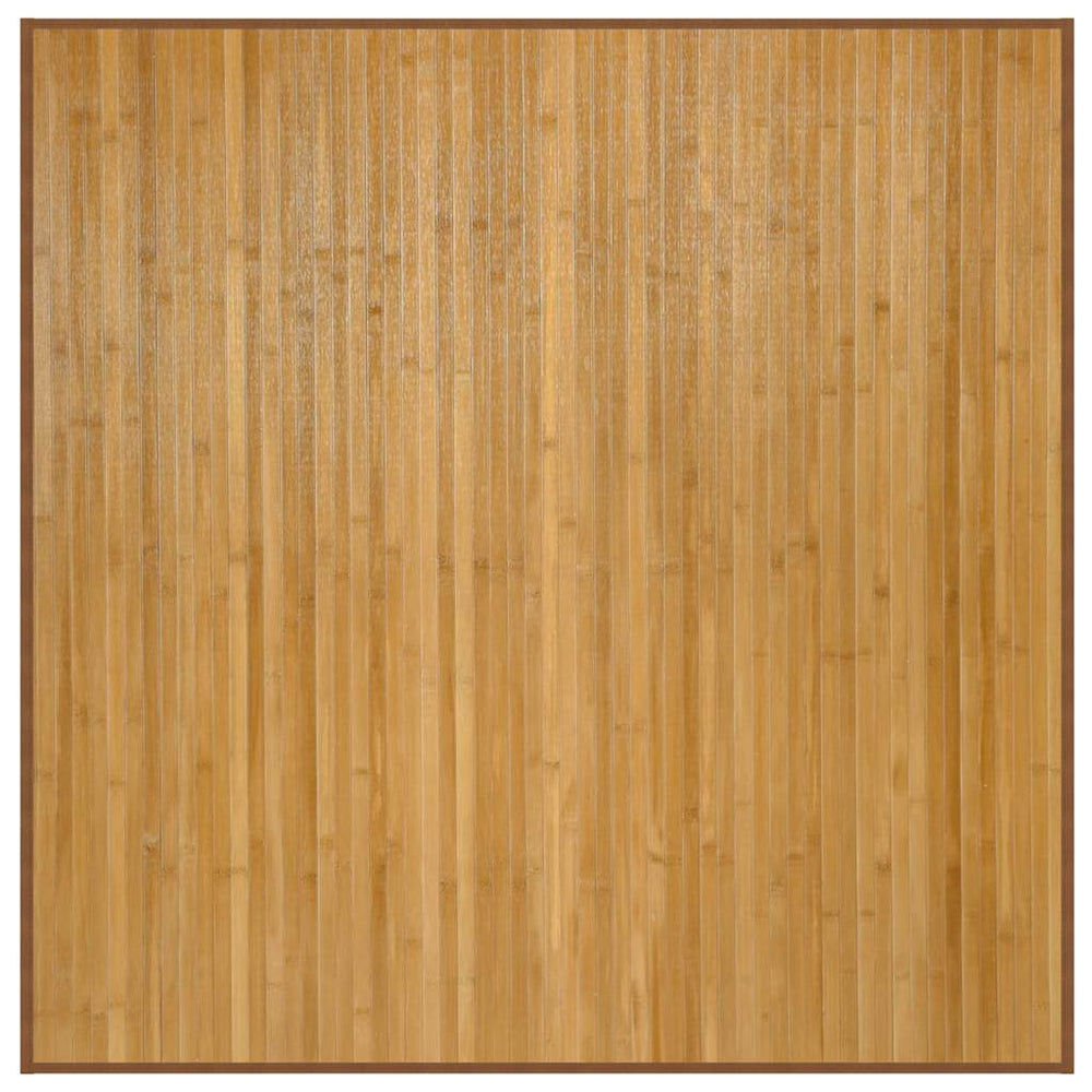 Quadratischer Bambus Teppich Natur 100x100 cm