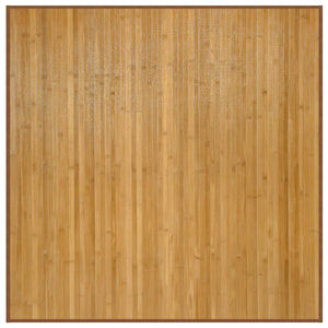 Quadratischer Bambus Teppich Natur 100x100 cm