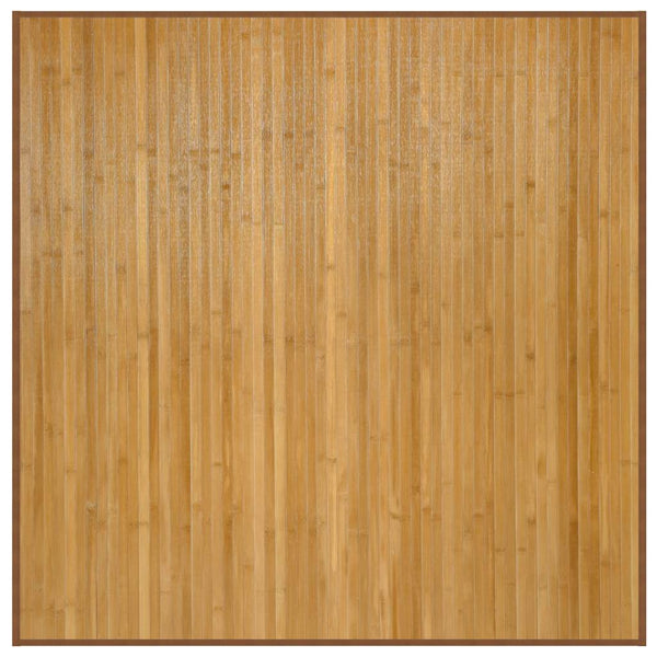 Quadratischer Bambus Teppich Natur 100x100 cm