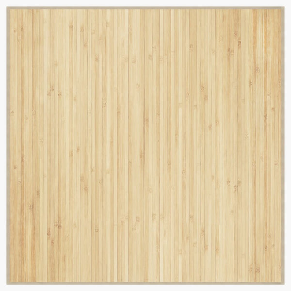 Quadratischer Bambus Teppich Natur 100x100 cm