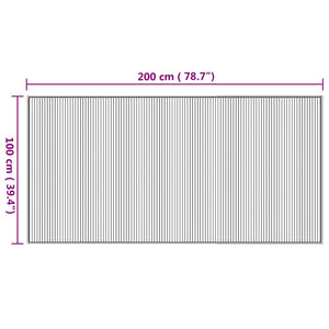 Bambus Teppich Natur Rechteckig 100x200 cm