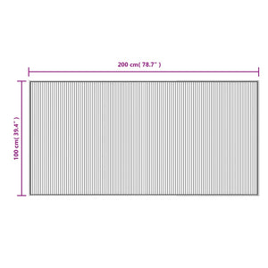 Bambus Teppich Hell 100x200 cm