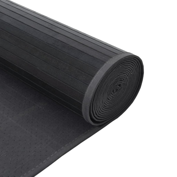 Grauer Bambus Teppich 100x200 cm