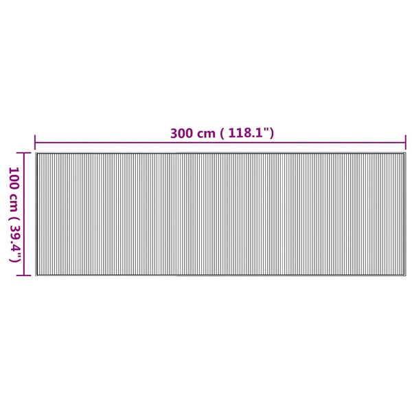 Bambus Teppich Natur 100x300 cm