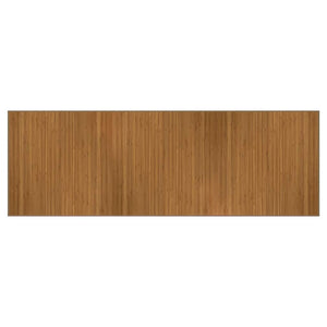 Rechteckiger Teppich Braun 100x300 cm Bambus